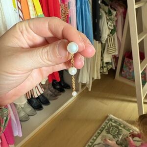 Julie Vos Gold and Pearl Drop Earrings